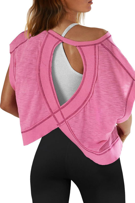 Back Sports Yoga T-Shirt