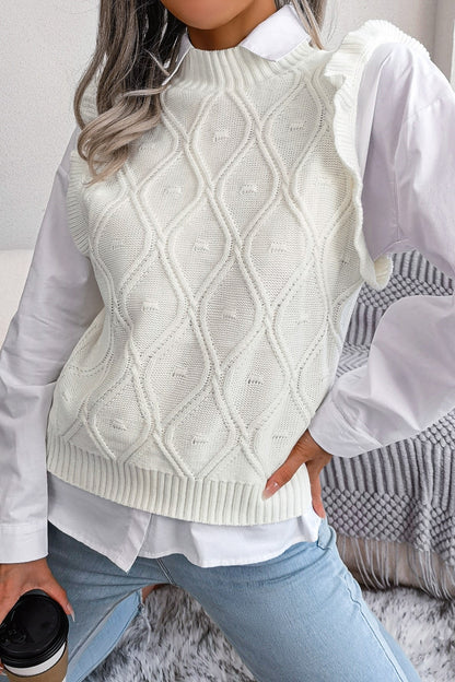 Ruffled Sweater Vest